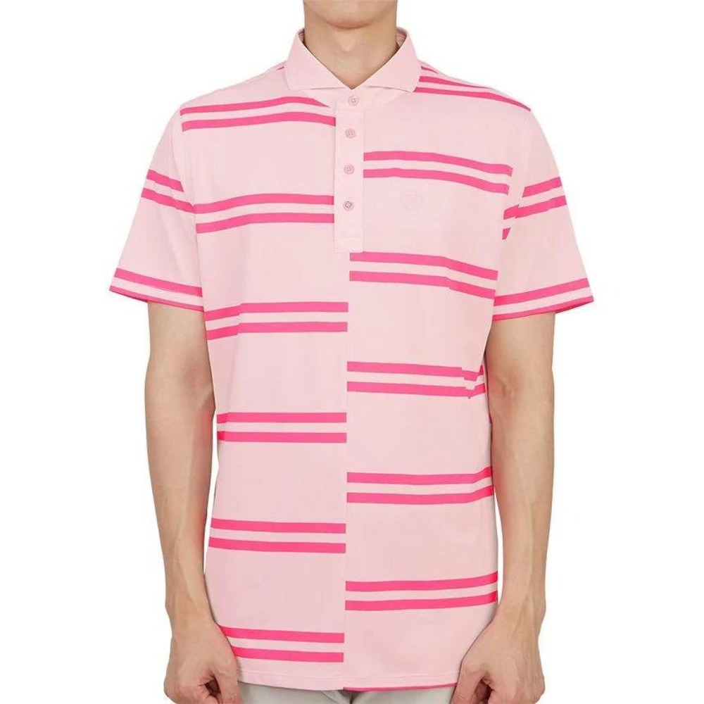 G/FORE Offset Tech Pique Golf Polo Mens Small Blush Pink Modern Wekopa Golf Logo